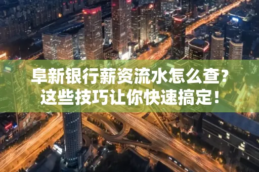 阜新银行薪资流水怎么查?这些技巧让你快速搞定!