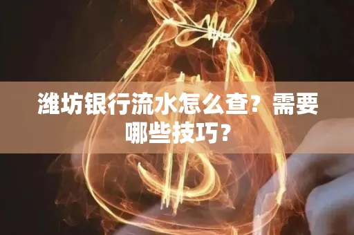 潍坊银行流水怎么查？需要哪些技巧？